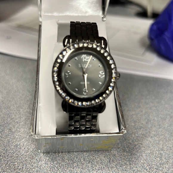 MZ Berger& Company StudioTime Black Tone Quartz Ladies Watch - Picture 2 of 7